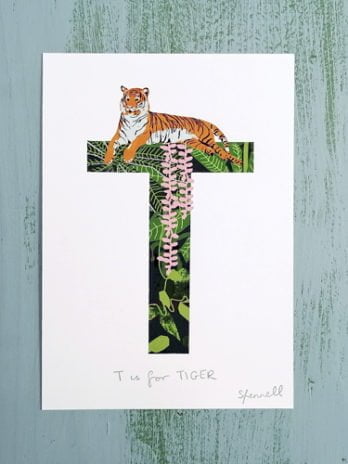 T is for Tiger A5 Print