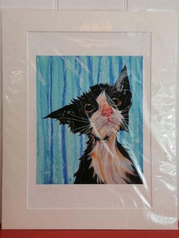 Soggy Moggy Print by Victoria Coleman