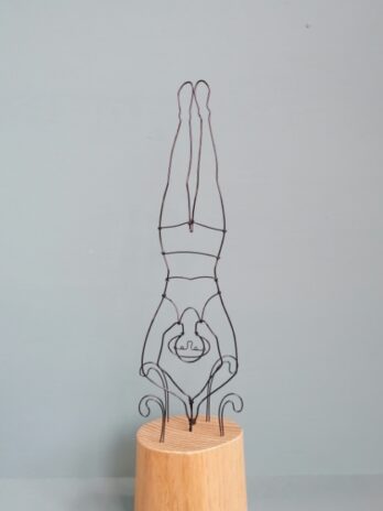 Becky Crawford Wire Diver Sculpture